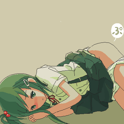 kokudou juunigou, original, bad id, bad pixiv id, lowres, 1girl, blush, fart, female focus, green eyes, green hair, jaggy lines, loli, long hair, lying, matching hair/eyes, oekaki, panties, panty pull, solo, underwear, white panties