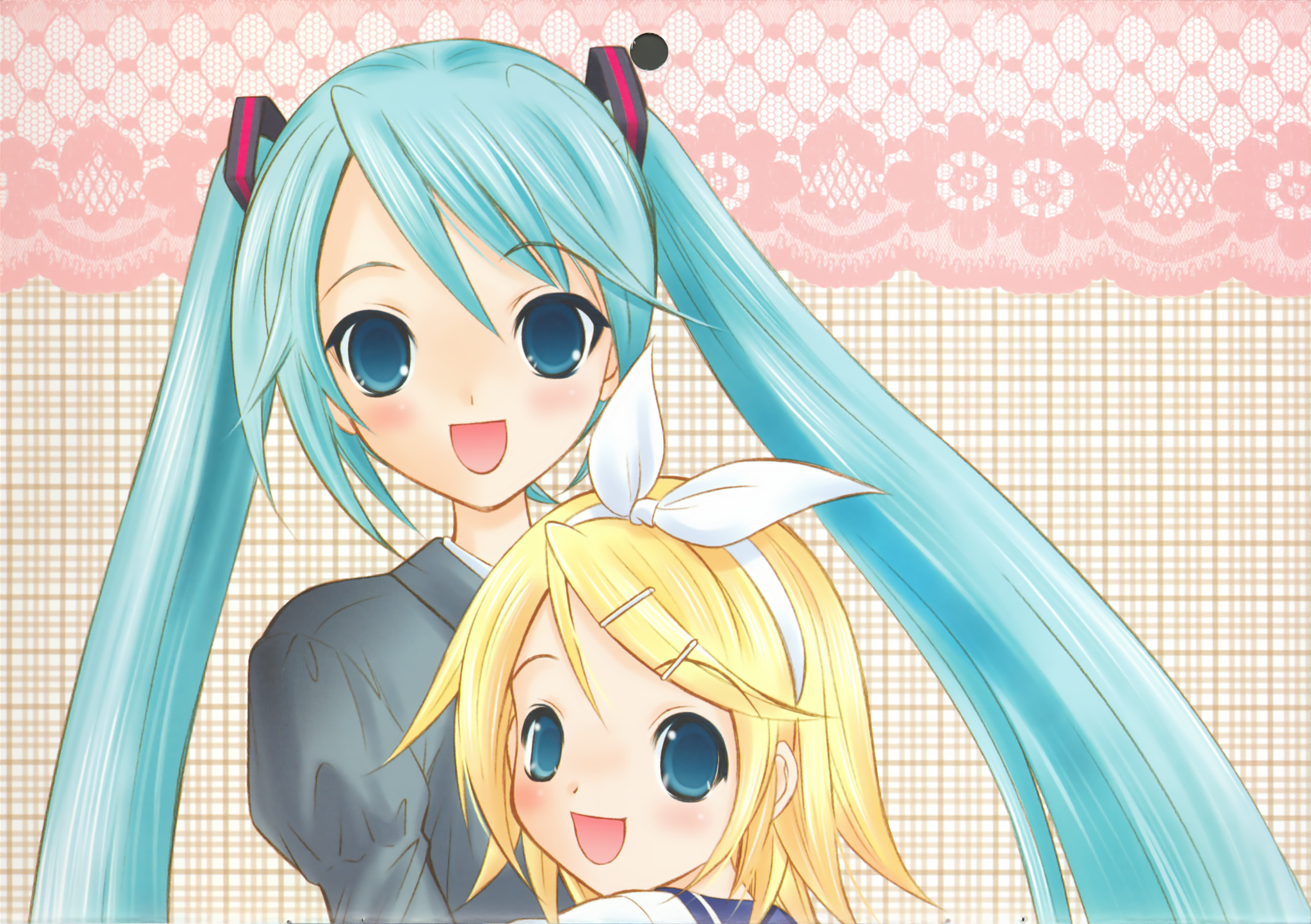hatsune miku, kagamine rin, vocaloid, highres, tagme