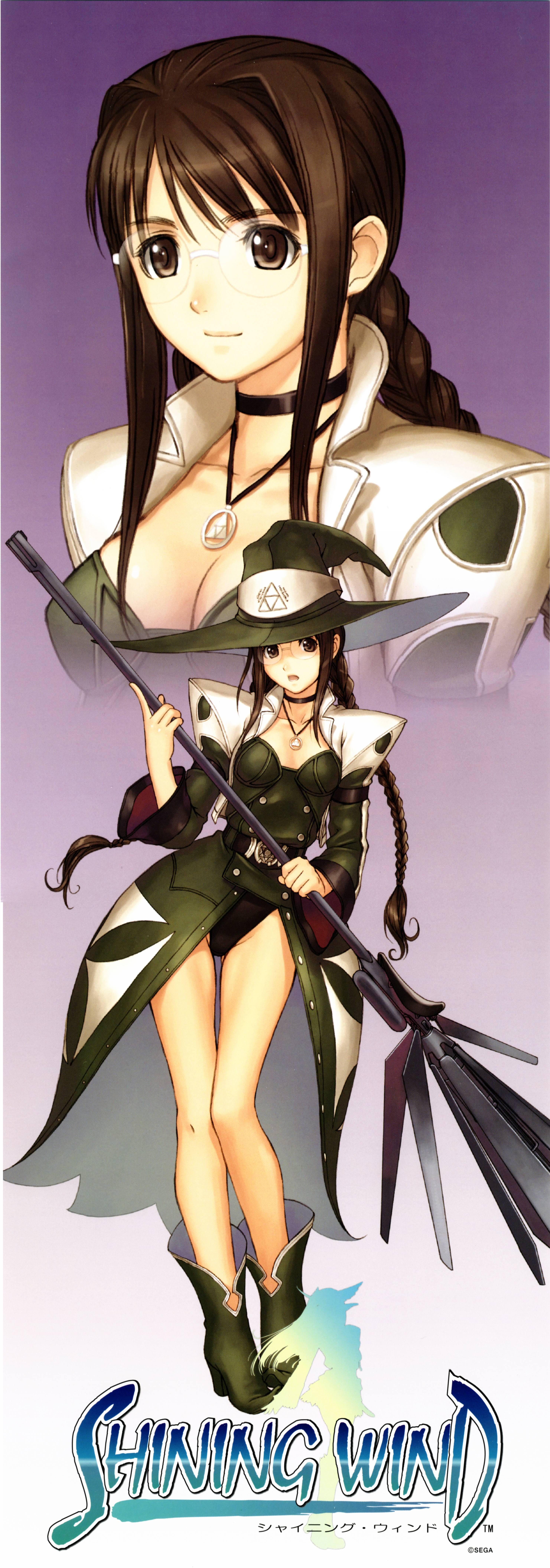 tony taka, hiruda reia, sega, shining (series), shining wind, absurdres, highres, long image, tagme, tall image, color halftone
