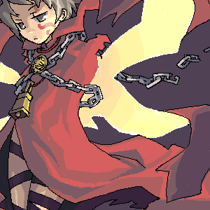 curse maker, curse maker 4, atlus, etrian odyssey, lowres, bell, cape, chain, oekaki