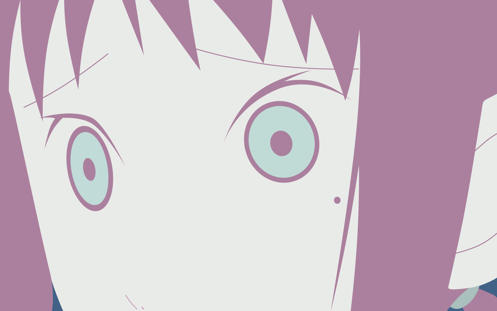 kaga ai, sayonara zetsubou sensei, highres, 00s, 1girl, close-up, female focus, flat color, mole, pale color, solo