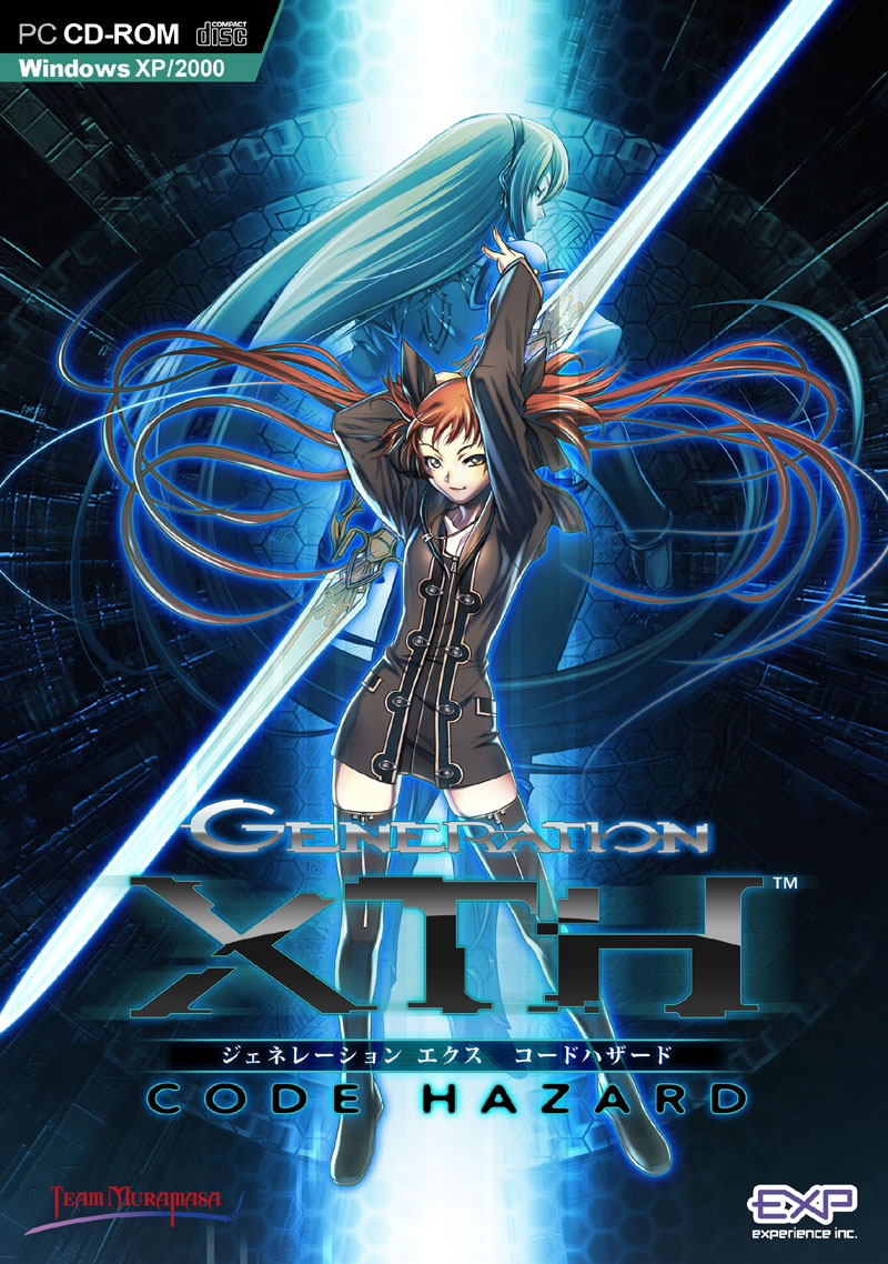 generation xth, 1girl, double blade, female focus, long hair, solo, sword, thighhighs, very long hair, weapon, zettai ryouiki