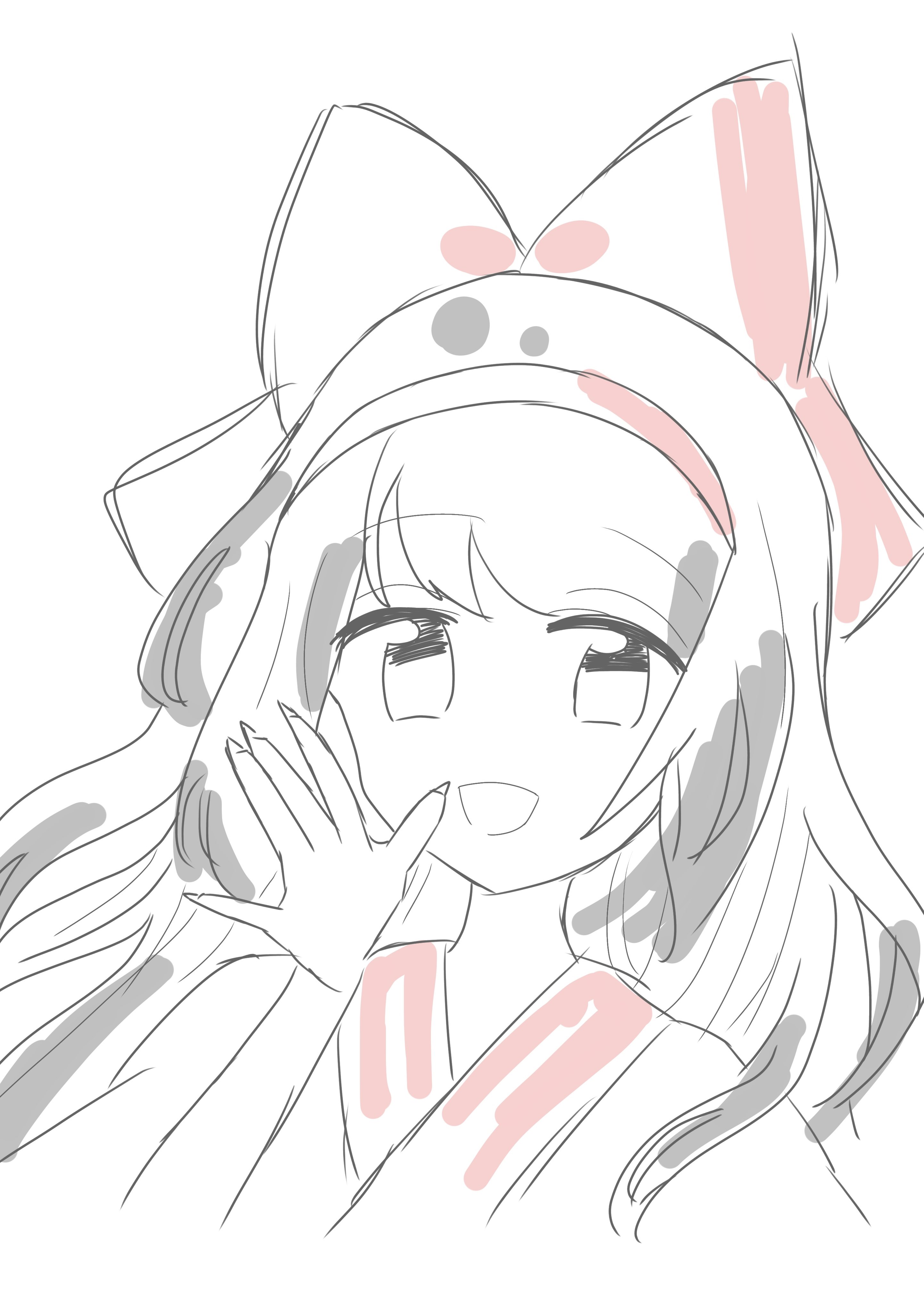 nakoruru, samurai spirits, snk, the king of fighters, highres, 1girl, ainu clothes, black eyes, black hair, hair ribbon, long hair, looking at viewer, open mouth, ribbon, smile, solo, tongue