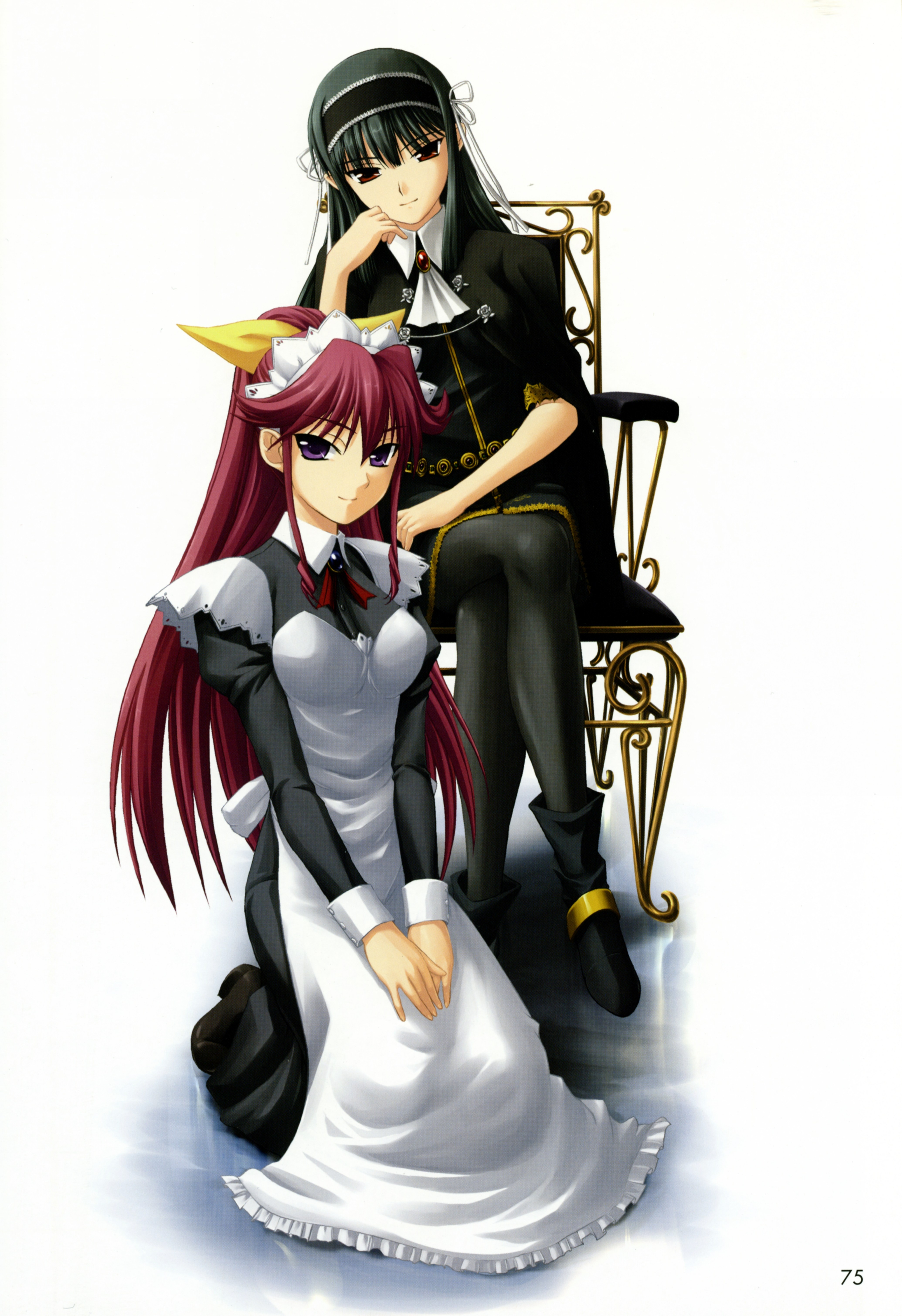 kuonji shinra, venis, kimi ga aruji de shitsuji ga ore de, absurdres, highres, tagme, 00s, color halftone