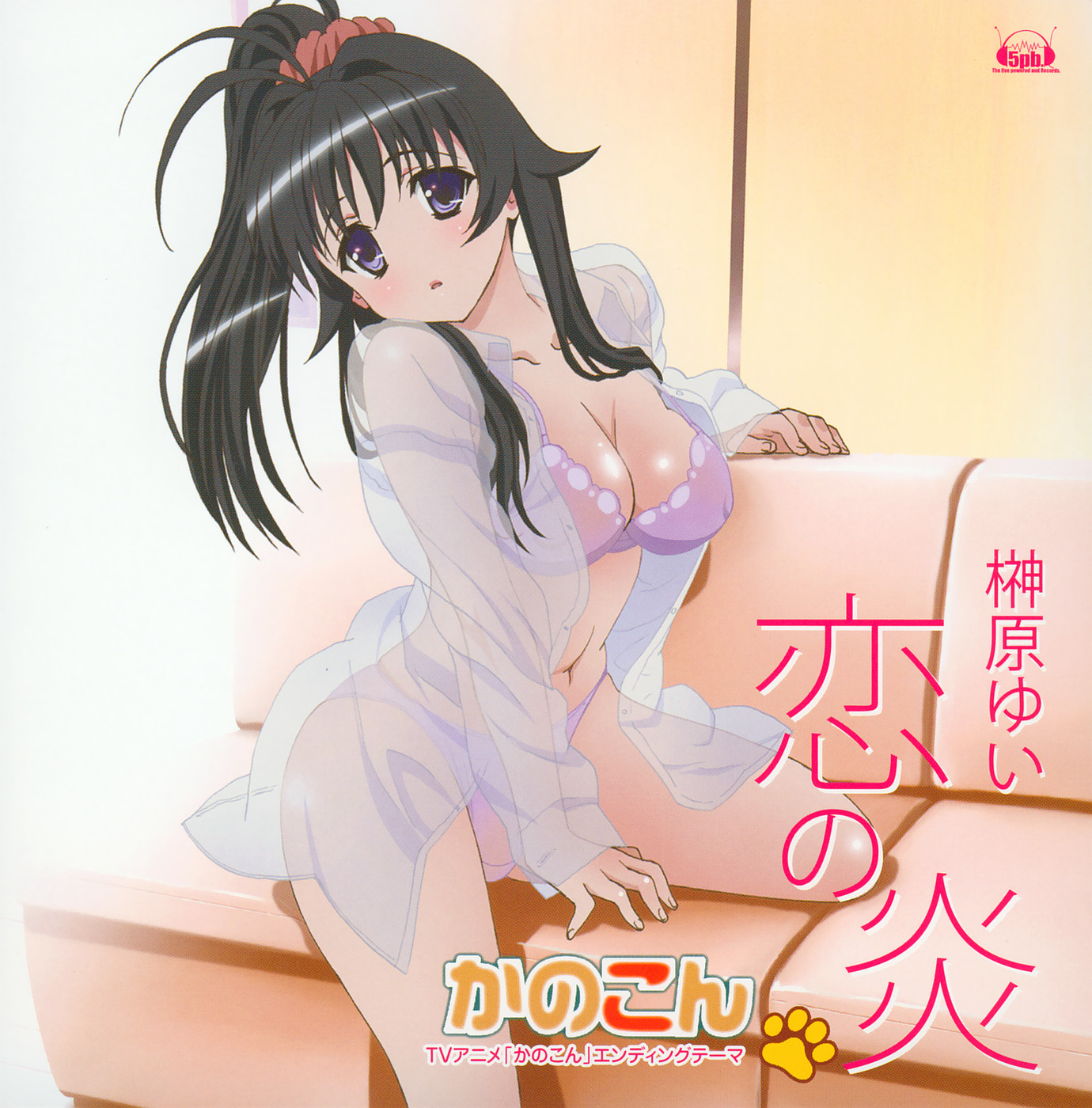 minamoto chizuru, kanokon, highres, 00s, 1girl, bare legs, black hair, female focus, nightgown, solo