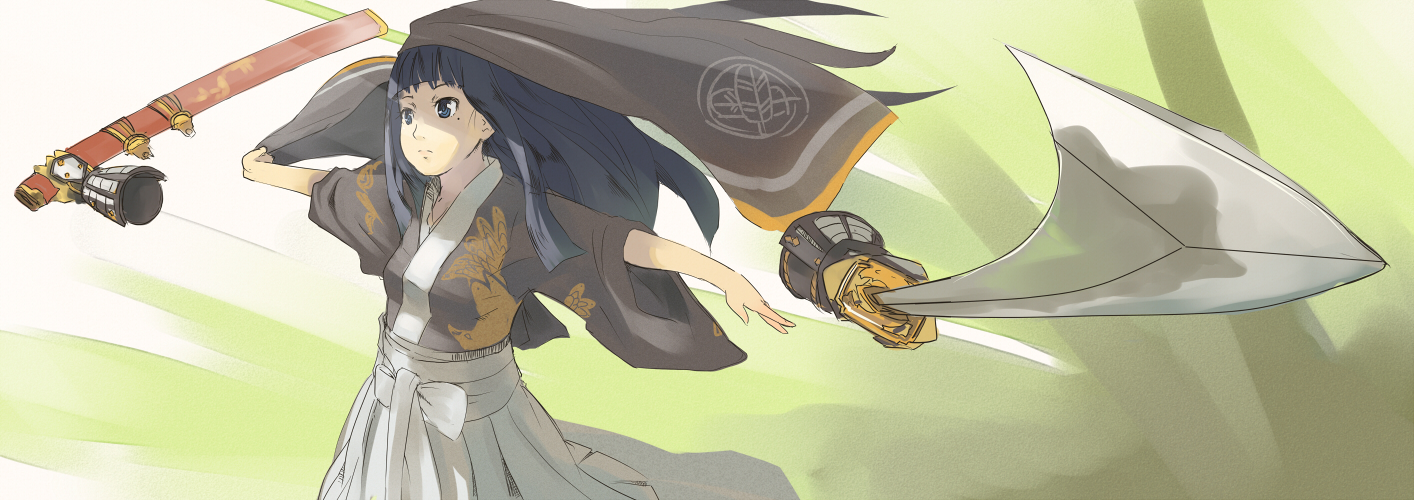 jitsu hidari, original, 1girl, blue eyes, female focus, hakama, hakama skirt, haori, japanese clothes, katana, mole, mole under eye, mole under mouth, samurai, skirt, solo, sword, weapon