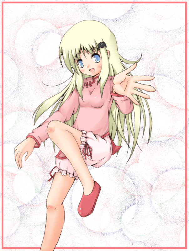 hinagi hiyaya, noumi kudryavka, little busters!, tagme, blonde hair, blue eyes, long hair, solo