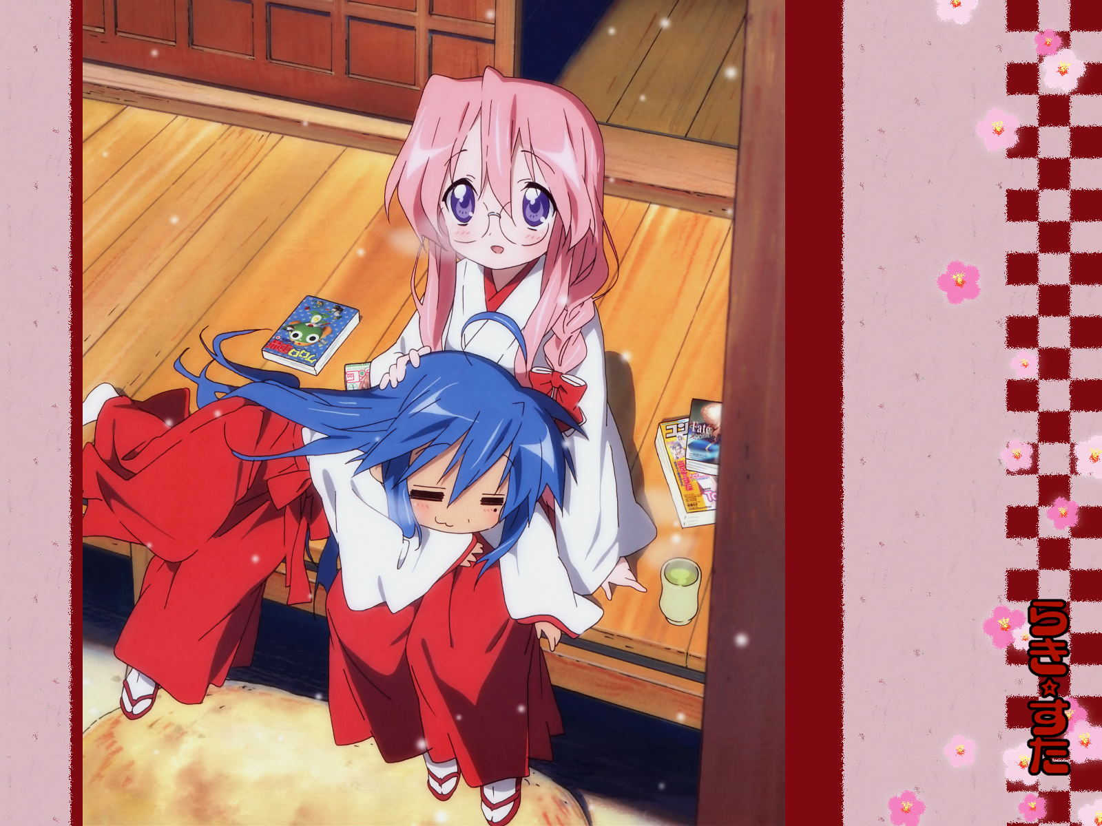 izumi konata, takara miyuki, lucky star, highres, tagme, 00s, 2girls, multiple girls