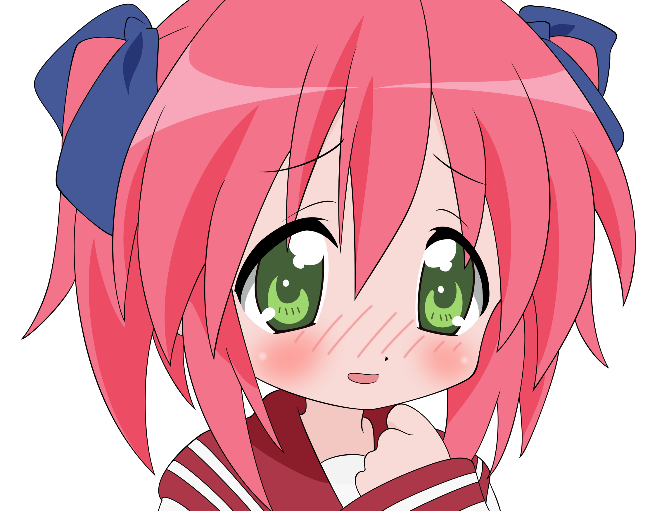 kobayakawa yutaka, lucky star, derivative work, highres, tagme, vector trace, 00s, transparent background