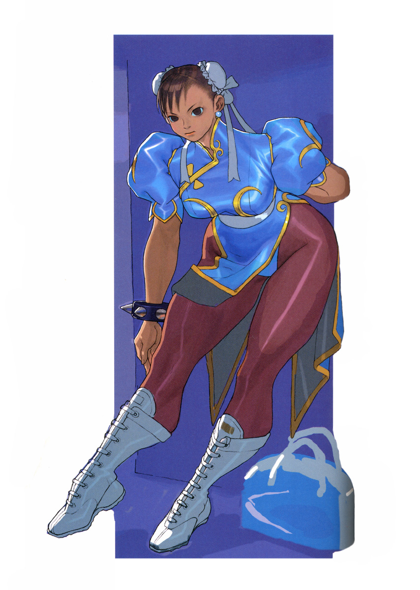 chun-li, capcom, street fighter, highres, double bun, pantyhose