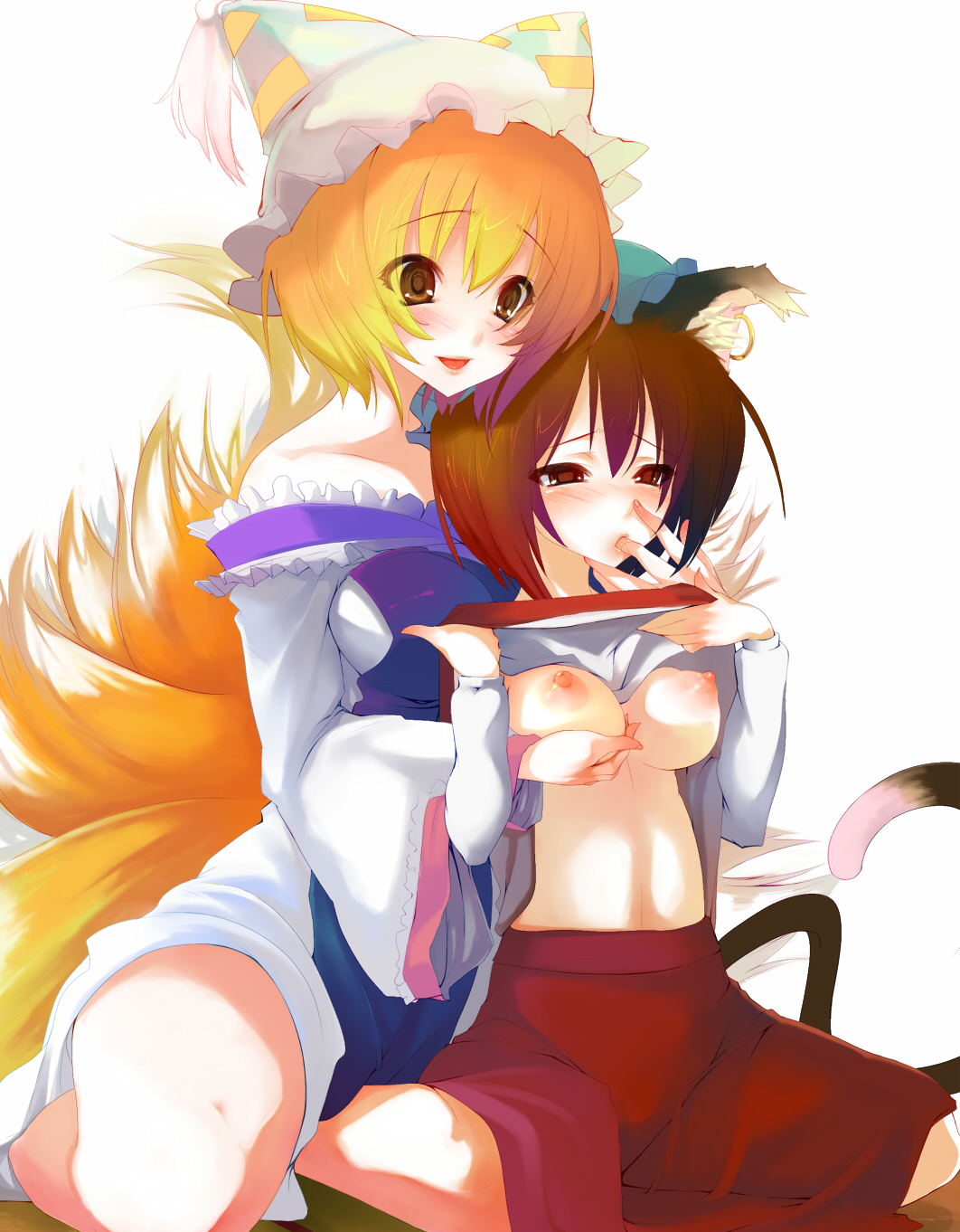 Rule34 – If it exists, there is porn of it / karochii (mochiya), standalone, chen, ran yakumo / 9038