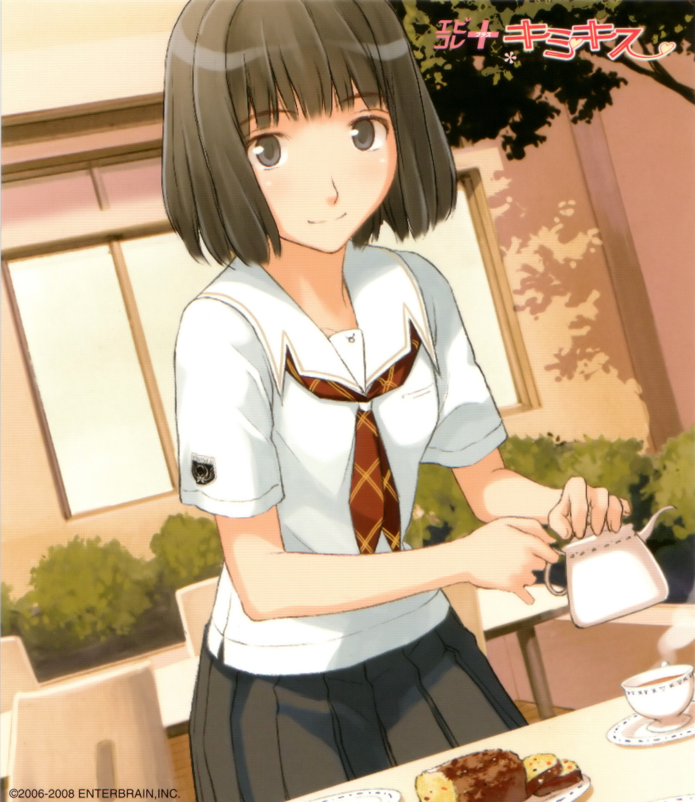 shijou mitsuki, kimi kiss, highres, 1girl, female focus, school uniform, serafuku, solo