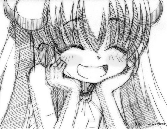 gofu, kokonoe rin, kodomo no jikan, traditional media, 00s, 1girl, child, greyscale, hair bobbles, hair ornament, monochrome, sketch, solo