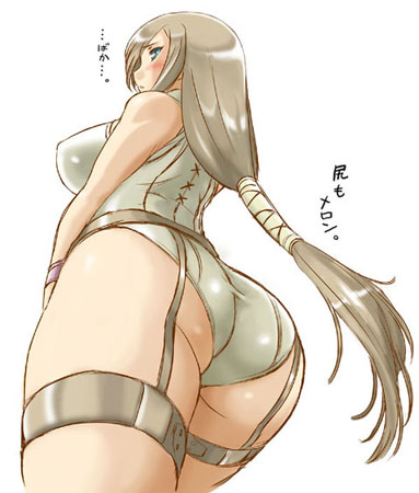 tear grants, tales of (series), tales of the abyss, lowres, 00s, ass, blush, breasts, long hair, thighhighs