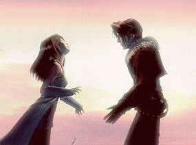 rinoa heartilly, squall leonhart, final fantasy, final fantasy viii, animated, animated gif, lowres, kiss, long hair, nice boat, pushing, running