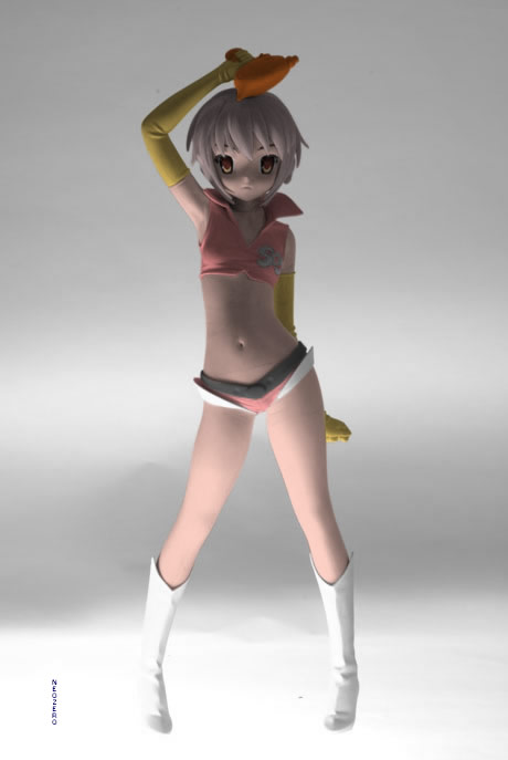 photo (medium), tagme, 1girl, female focus, figure, navel, solo, watermark