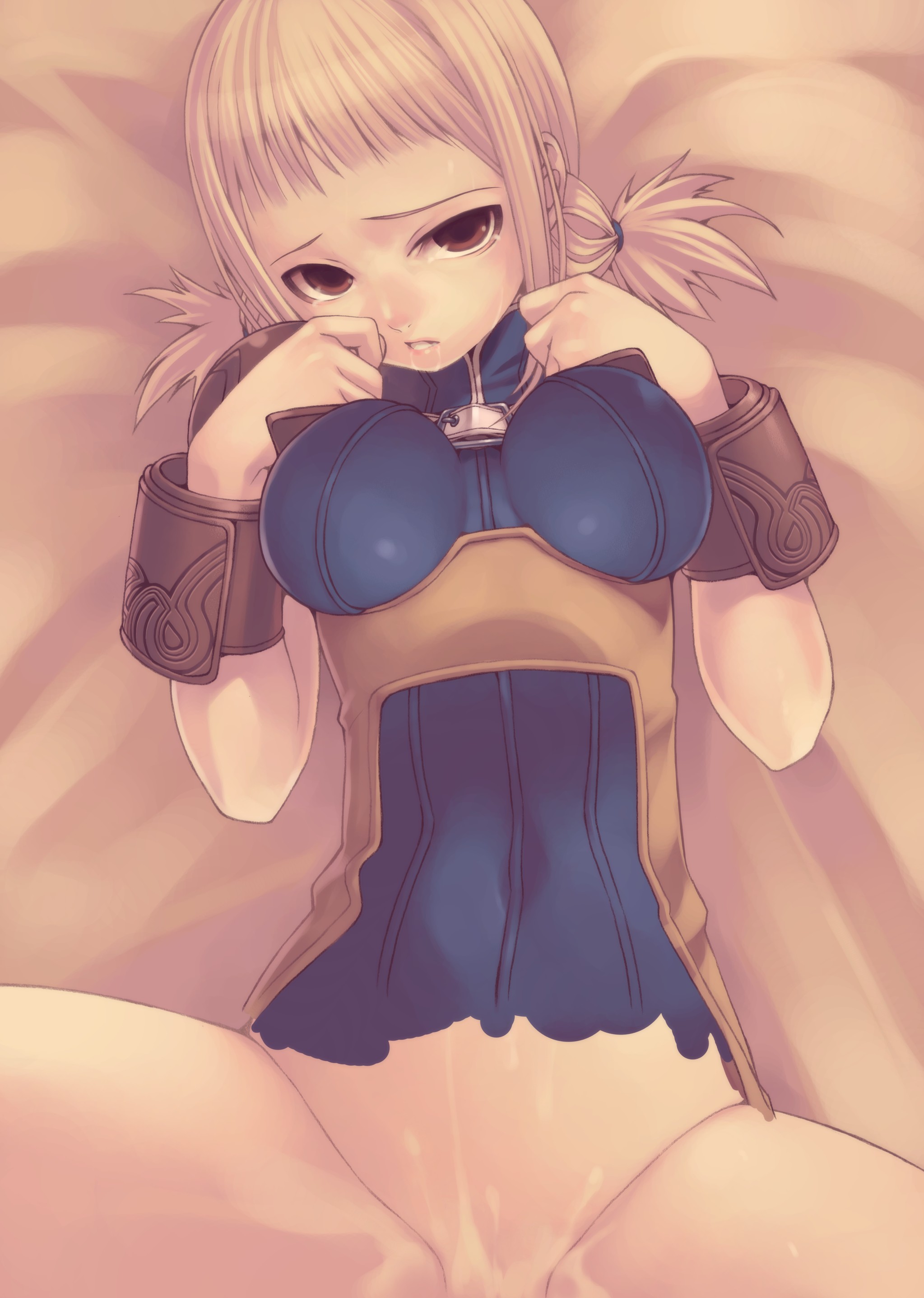 tasaka shinnosuke, absurdres, highres, breasts, cum, no panties, short hair