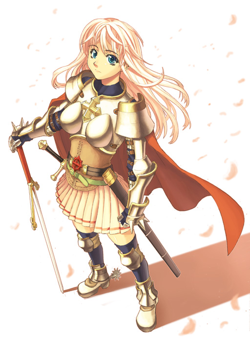 ragnarok online, armor, long hair, skirt, sword, thighhighs, weapon
