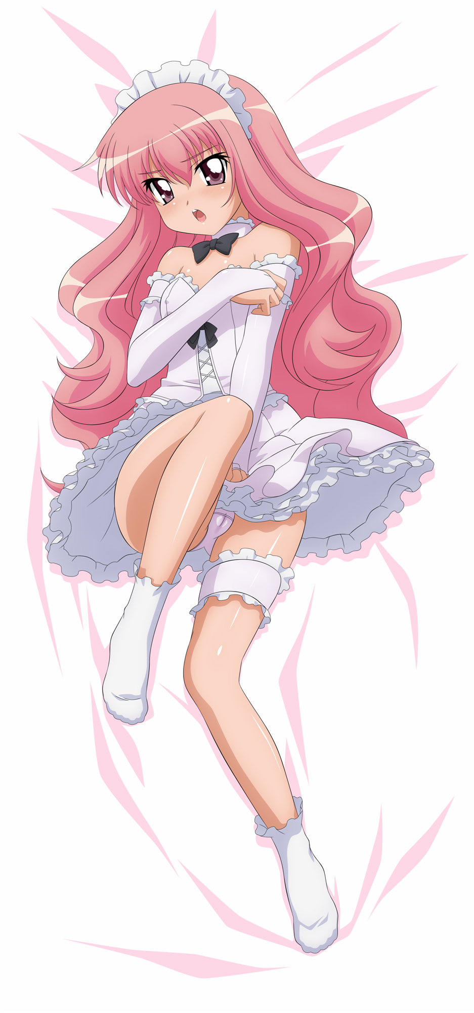 sugimura tomokazu, louise francoise le blanc de la valliere, zero no tsukaima, highres, 00s, breasts, long hair, panties, skirt, underwear