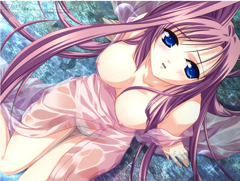 blush, breasts, long hair, panties, see-through clothes, skirt, underwear