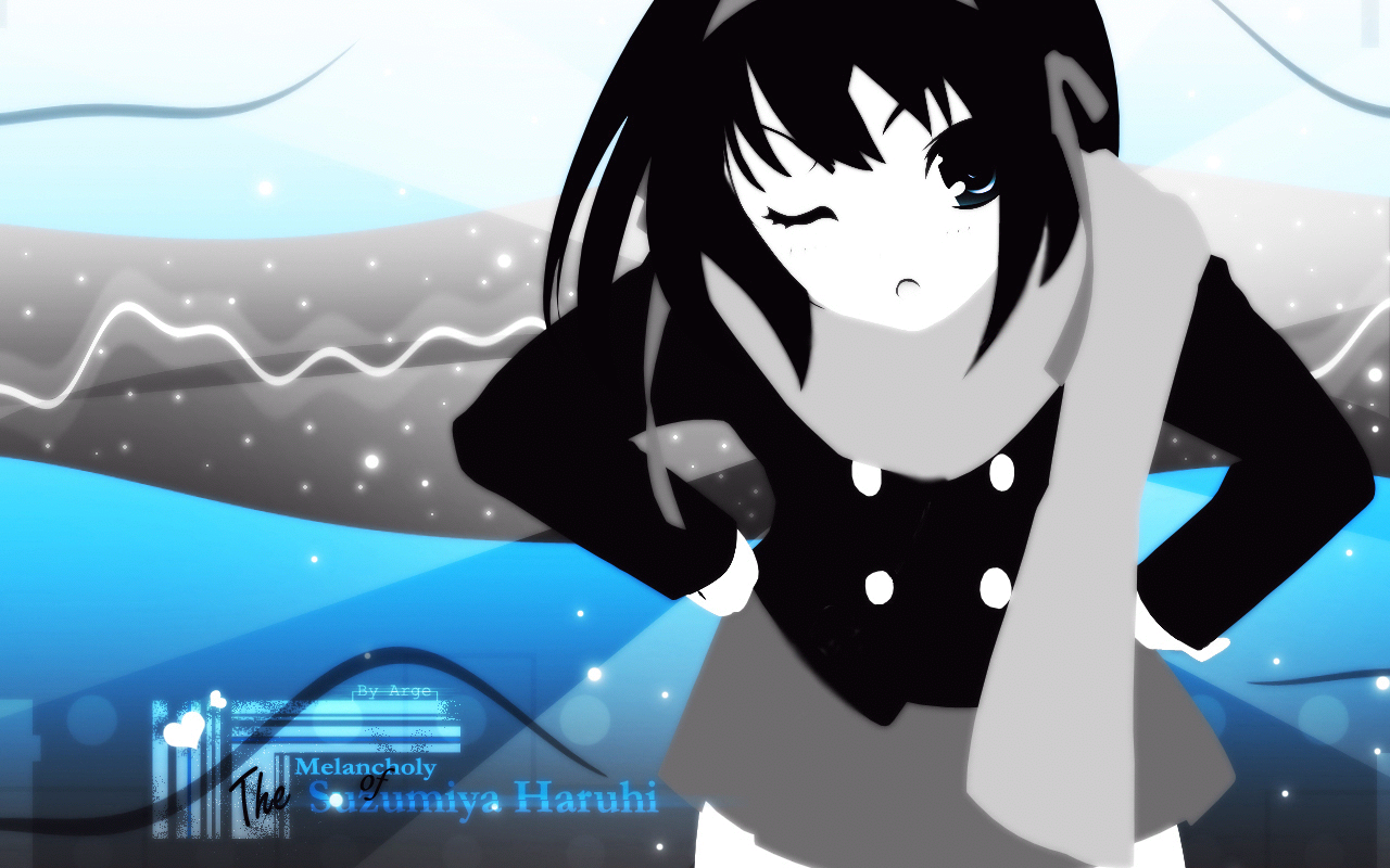 suzumiya haruhi, suzumiya haruhi no yuuutsu, tagme, 00s, scarf, short hair, skirt