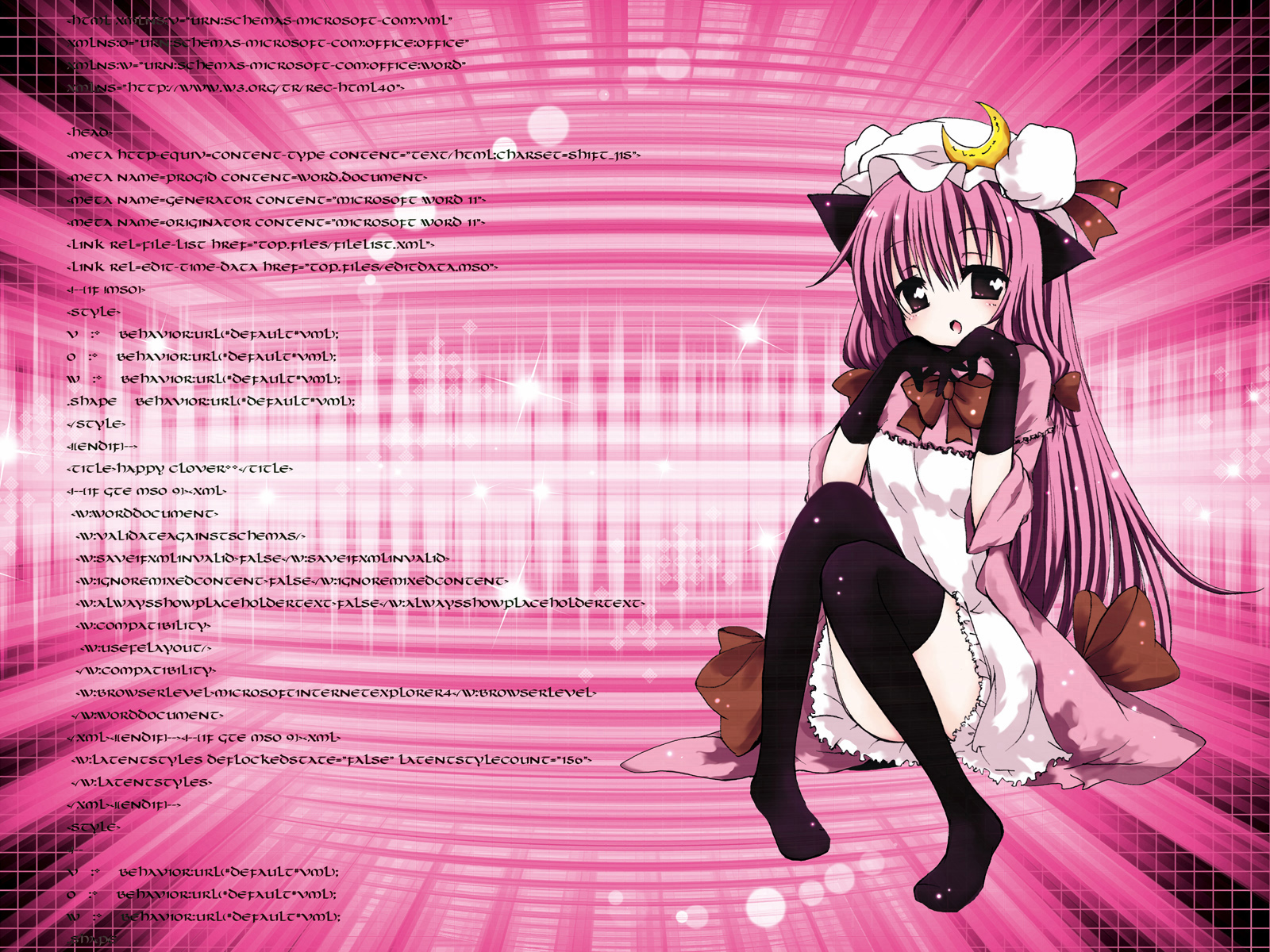 catbell, patchouli knowledge, touhou, highres, 1girl, animal ears, blush, cat ears, cat girl, code, female focus, kemonomimi mode, long hair, skirt, solo, thighhighs