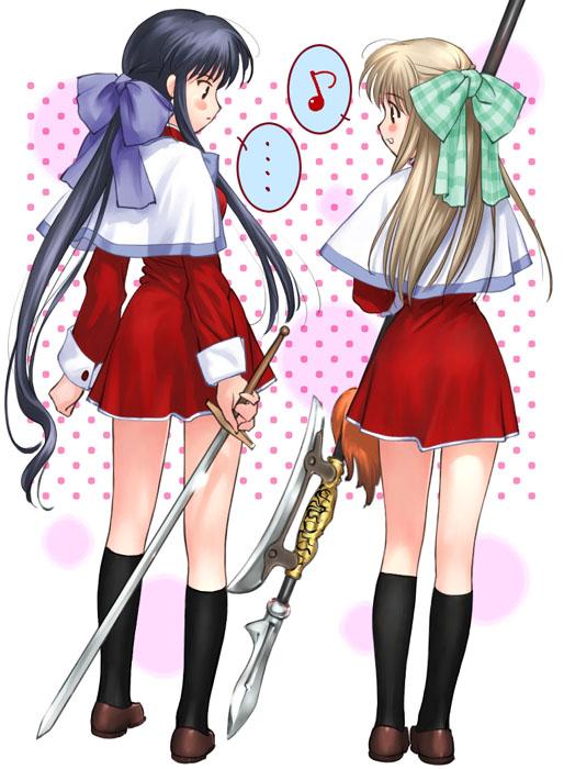 kanon, tagme, blush, long hair, sword, weapon