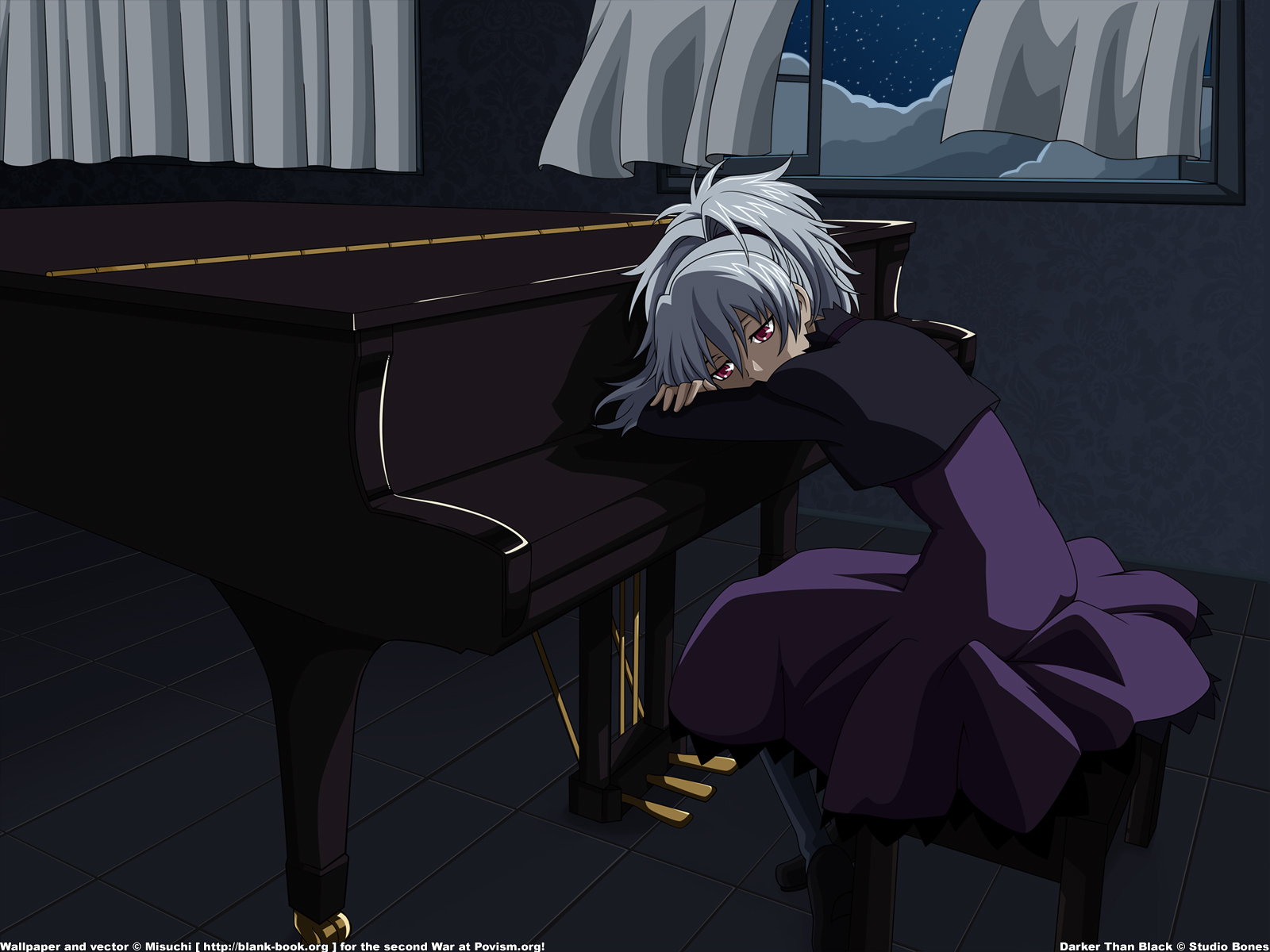 yin (darker than black), darker than black, highres, tagme, 00s, dress, short hair