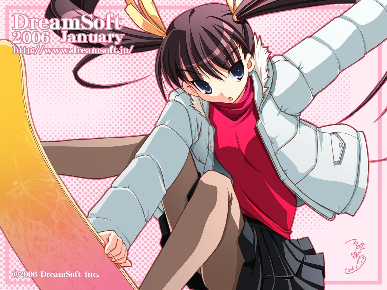 tagme, jacket, long hair, pantyhose, skirt, twintails