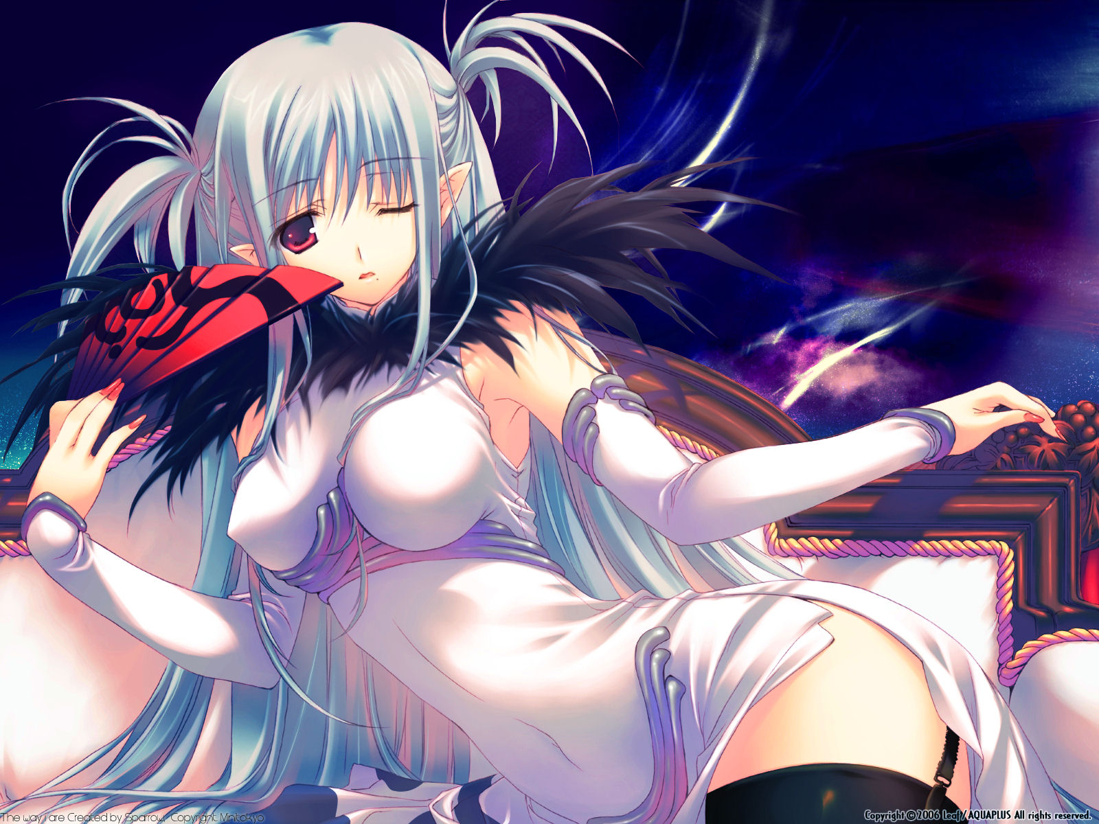 highres, tagme, long hair, skirt, thighhighs
