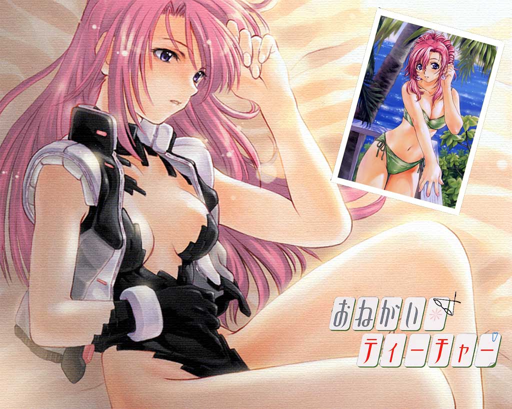 kazami mizuho, onegai teacher, tagme, 00s, blush, long hair, open clothes, open shirt, shirt