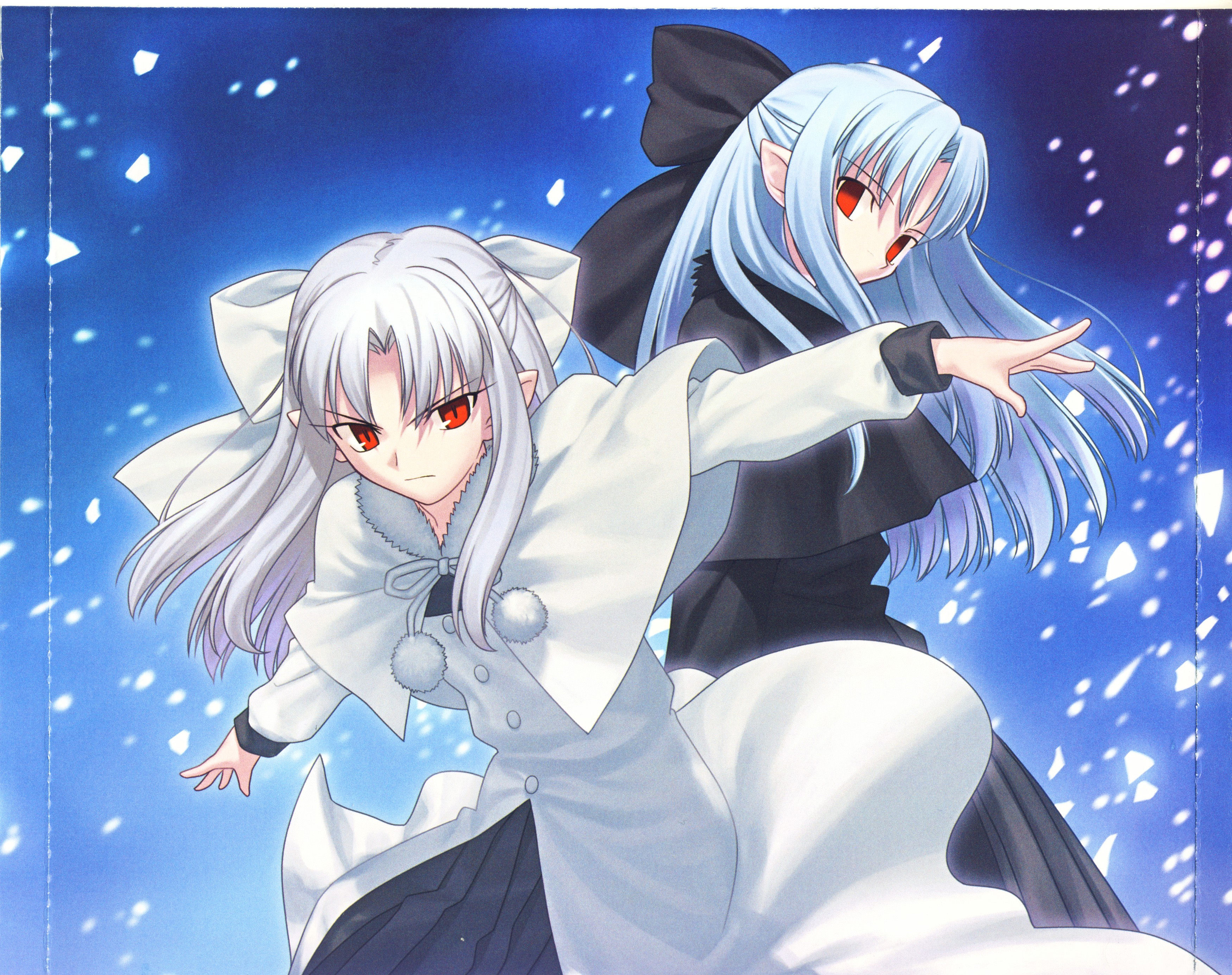 len (tsukihime), white len (tsukihime), melty blood, tsukihime, type-moon, absurdres, highres, 00s, dress, empty eyes, long hair