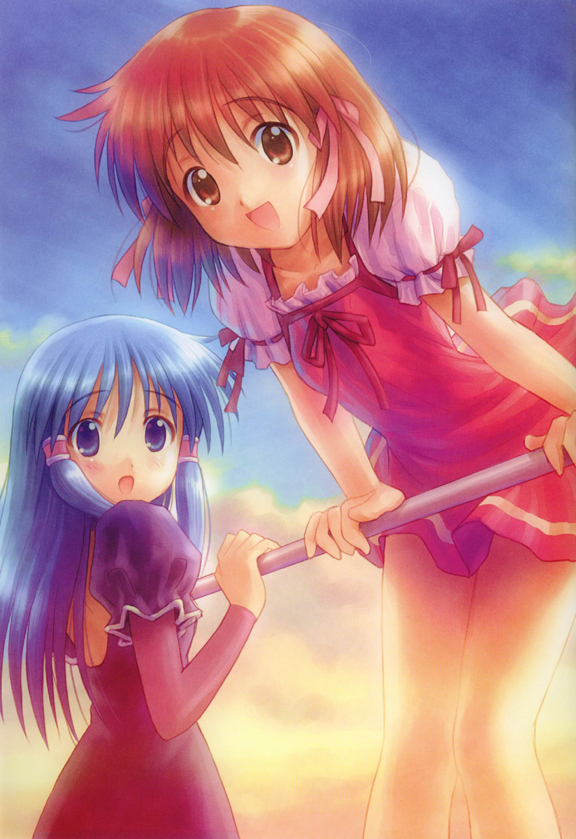 goto p, highres, blush, long hair, short hair, skirt