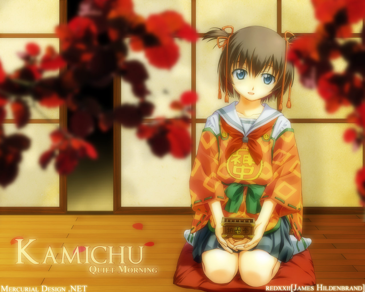 kamichu!, tagme, 00s, blush, japanese clothes, kimono, short hair