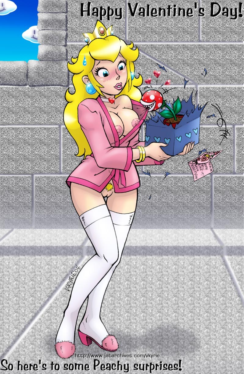 piranha plant, princess peach, mario (series), nintendo, super mario bros. 1, highres, 1girl, breasts, cleft of venus, female focus, indoors, nipples, no panties, open clothes, open shirt, pussy, shirt, sky, solo, thighhighs, uncensored