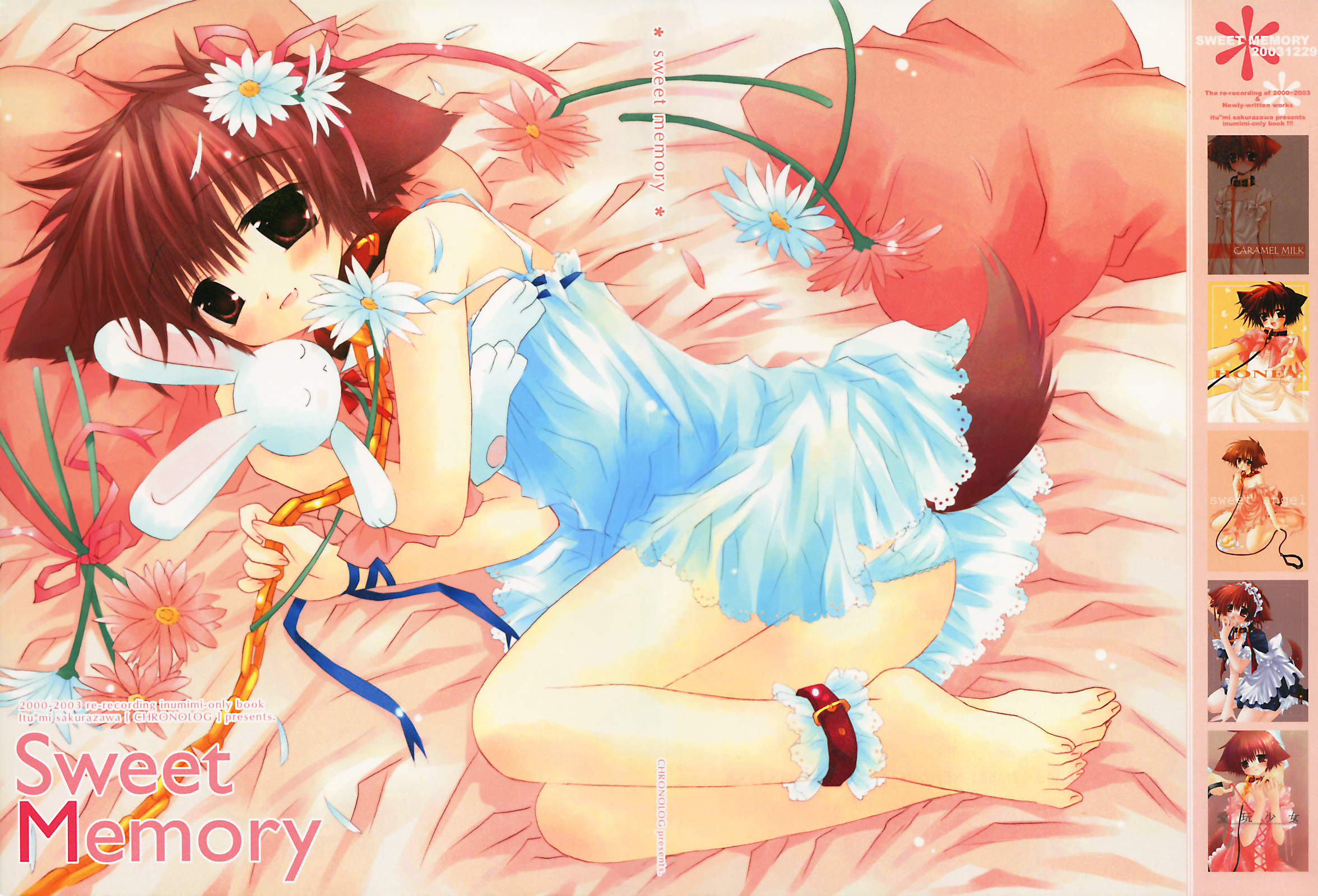 highres, tagme, animal ears, dog ears, dress, panties, tail, underwear