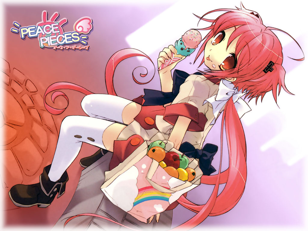 peace@pieces, artist request, character request, tagme, 1girl, female focus, skirt, solo, thighhighs