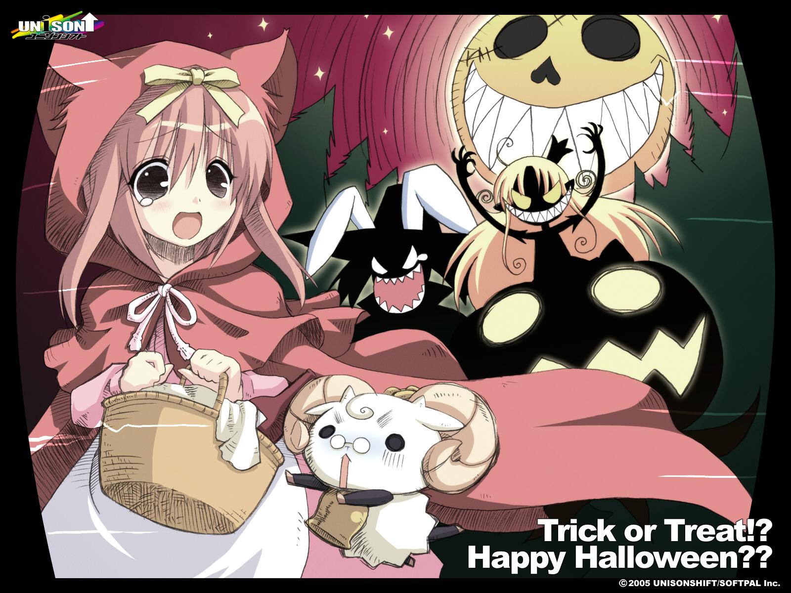 little red riding hood (fairy tale), highres, animal ears, blonde hair, bow, cape, cat ears, cosplay, goat, grey eyes, halloween, hat, hood, long hair, moon, pink hair, red cape, robe, sheep, short hair, tears, witch