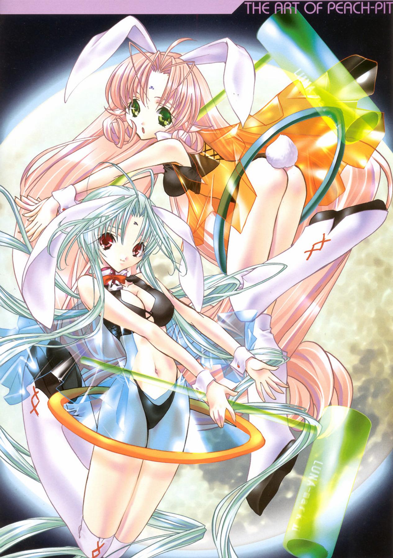 miu (dears), ren (dears), dears, highres, animal ears, cosplay, rabbit ears