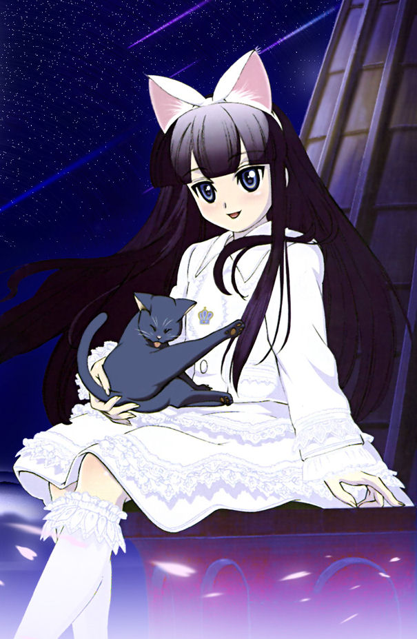 hazuki (tsukuyomi), tsukuyomi moonphase, tagme, 00s, animal ears, cat, cat ears, dress