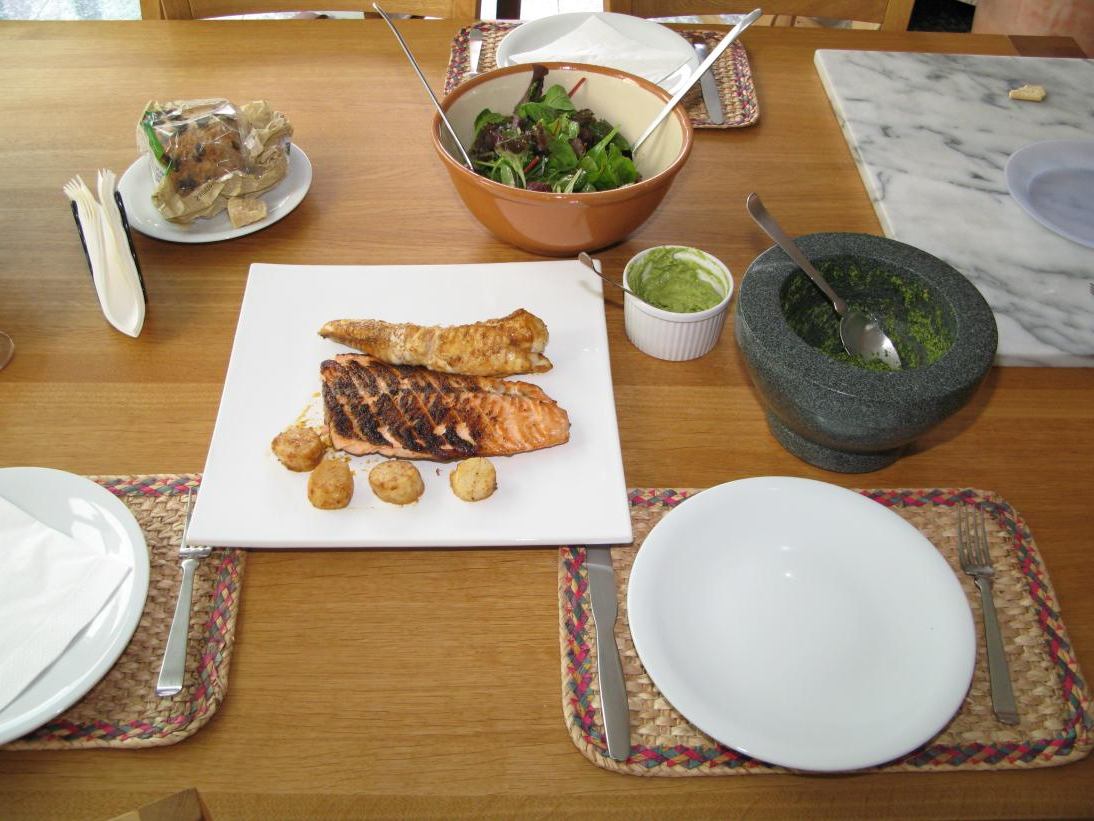 photo (medium), tagme, fish, food, salad