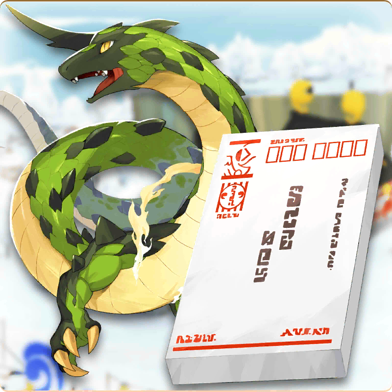 line: monster farm, monster farm, official art, dragon, monol (monster farm), monolith (object), nenjagou (monster farm), ouroboros (monster farm), scales, shinryu (monster farm)