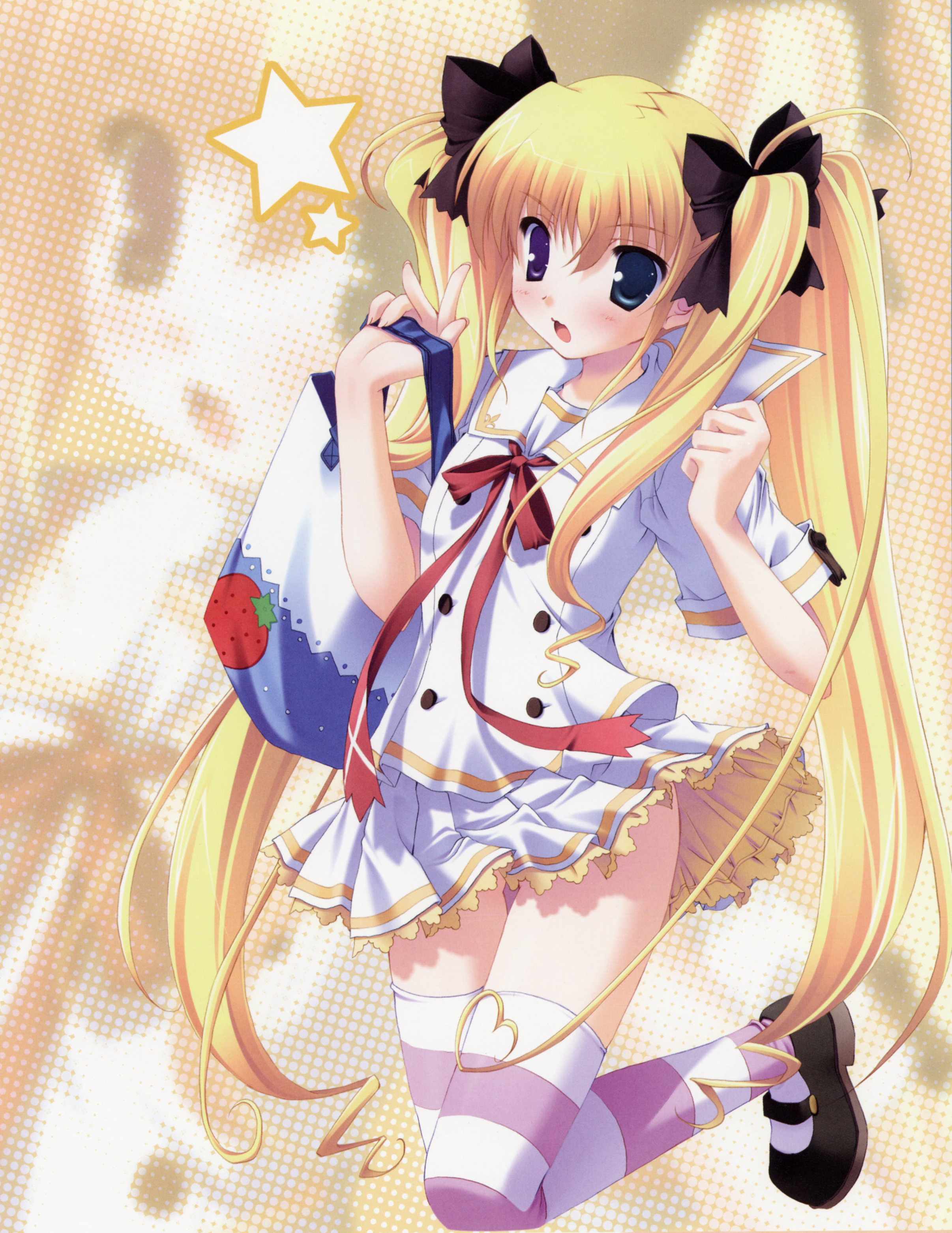 ikegami akane, hoshikawa ruka, hoshiful, absurdres, highres, tagme, 1girl, heterochromia, thighhighs