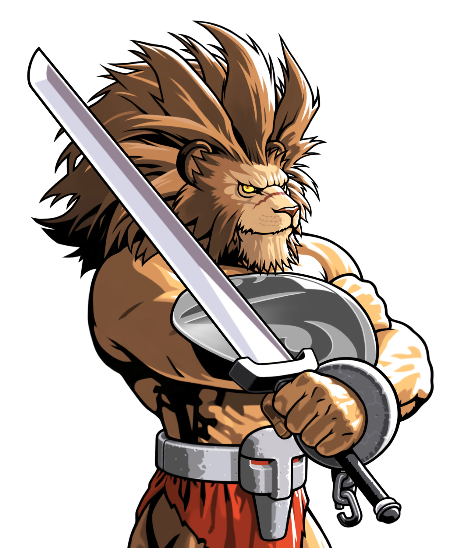 mori toshiaki, leo (warzard), capcom, capcom fighting jam, warzard, highres, 1boy, male focus, solo, sword, weapon