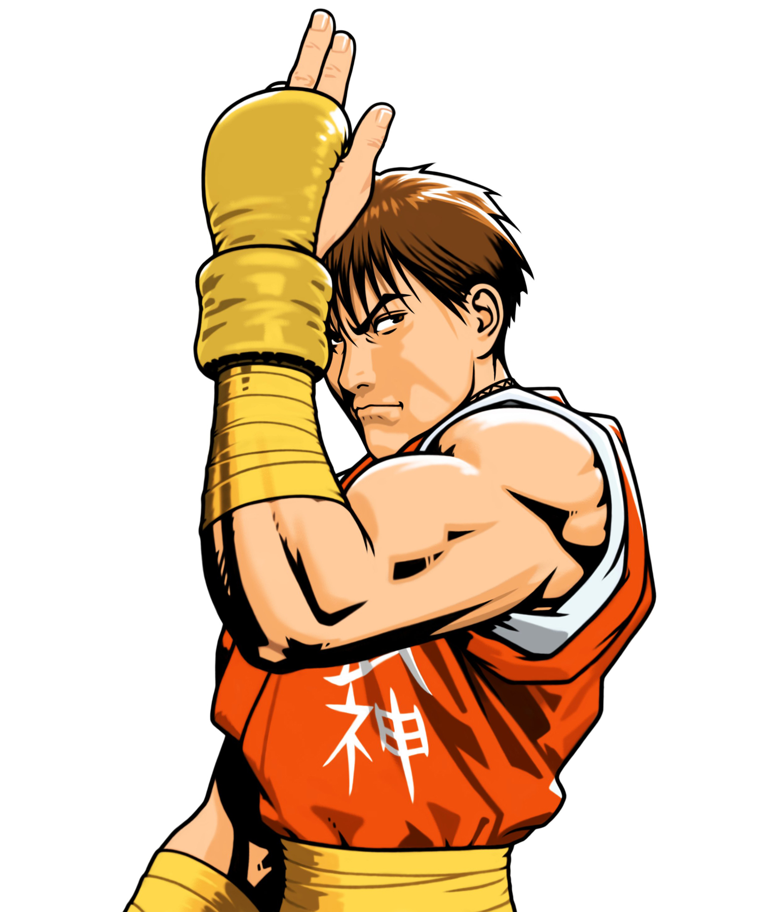 mori toshiaki, guy (final fight), capcom, capcom fighting jam, final fight, street fighter, derivative work, highres, vector trace, 1boy, male focus, ninja, solo
