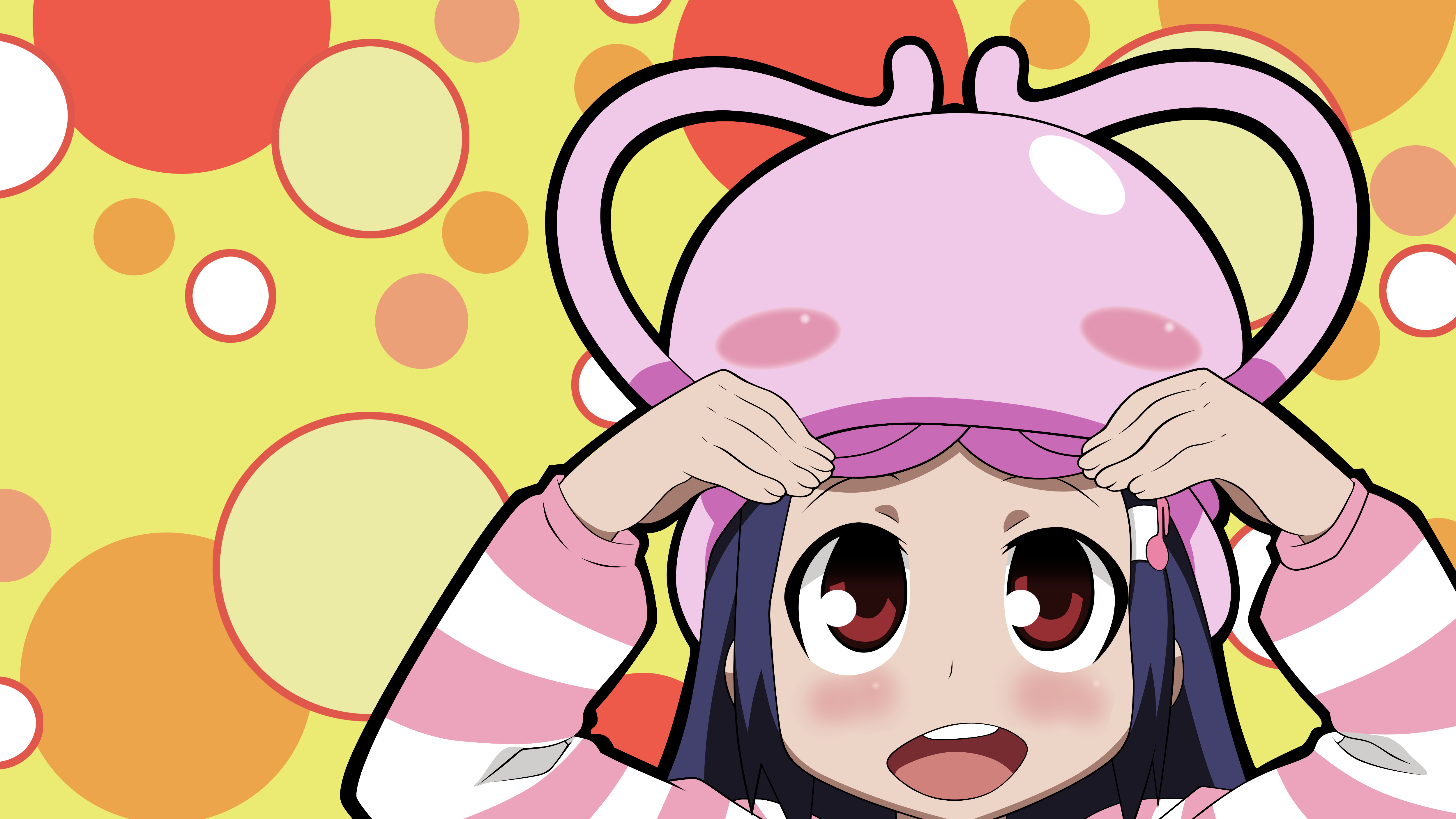 midarezaki gekka, midarezaki yuuka, kyouran kazoku nikki, absurdres, highres, 00s, blush, jellyfish, red eyes