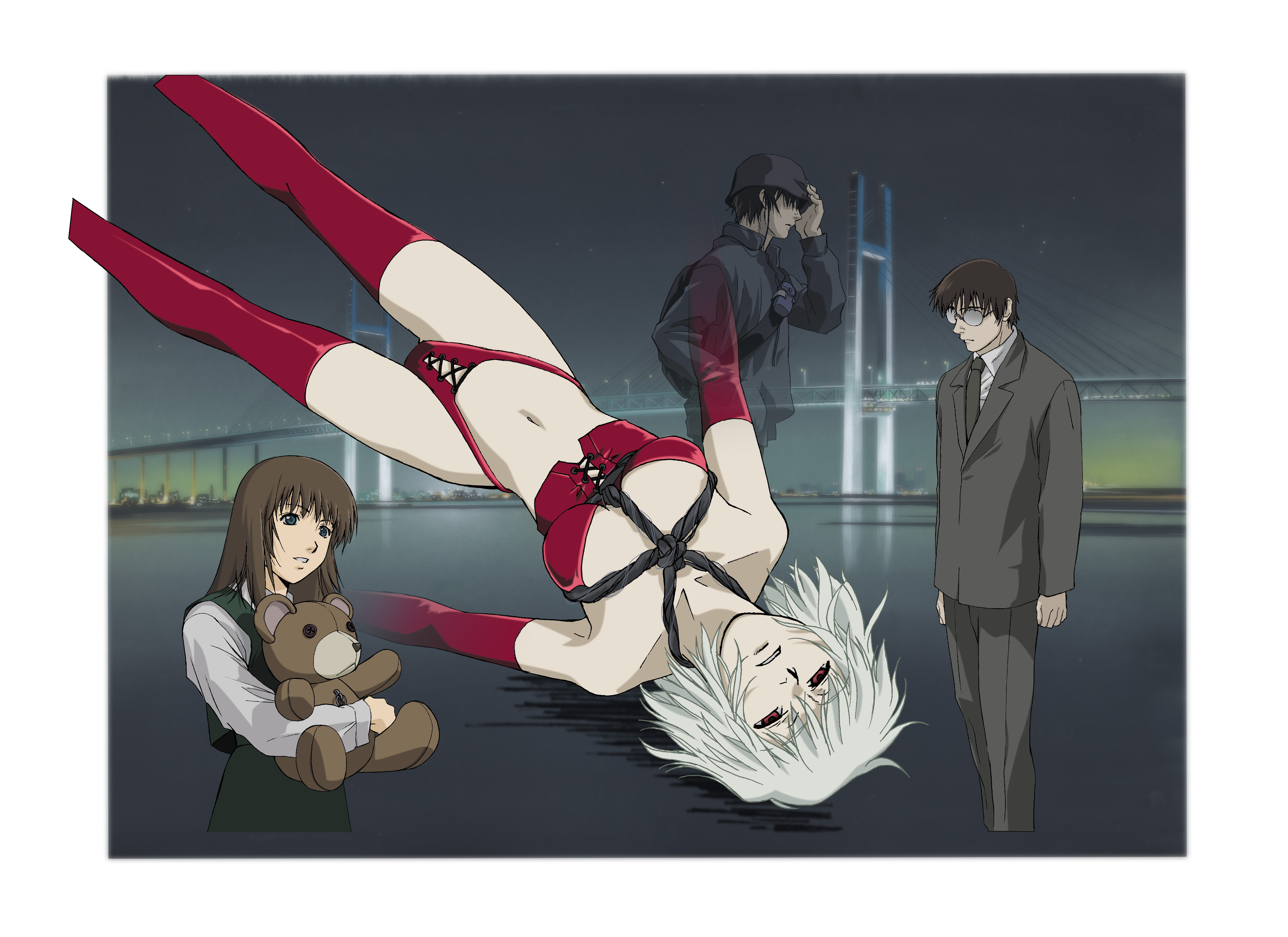 saiki misaki, teizokurei daydream, absurdres, highres, tagme, 00s, albino, ghost talkers daydream, red eyes
