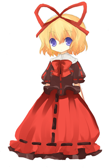 yuzuki (yuduame), medicine melancholy, touhou, 1girl, blonde hair, blue eyes, female focus, short hair, solo