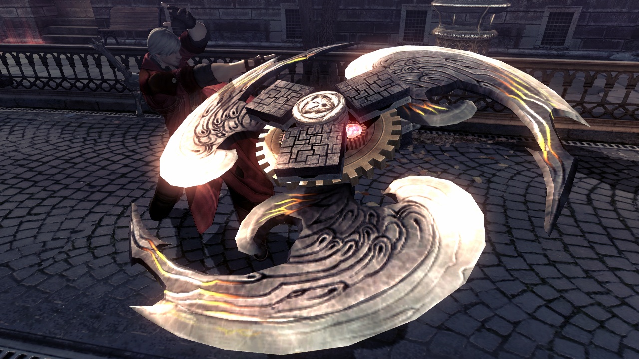 dante (devil may cry), capcom, devil may cry (series), devil may cry 4, 00s, 1boy, sword, weapon