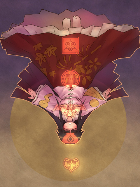 sankuma, houraisan kaguya, touhou, 1girl, black hair, female focus, full body, long hair, solo